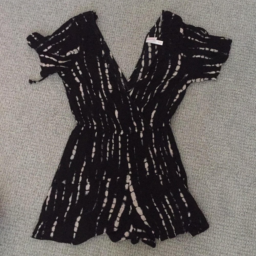 Black/Cream Romper